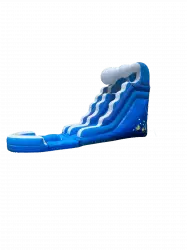 15' Single Lane Blue Wave Slide